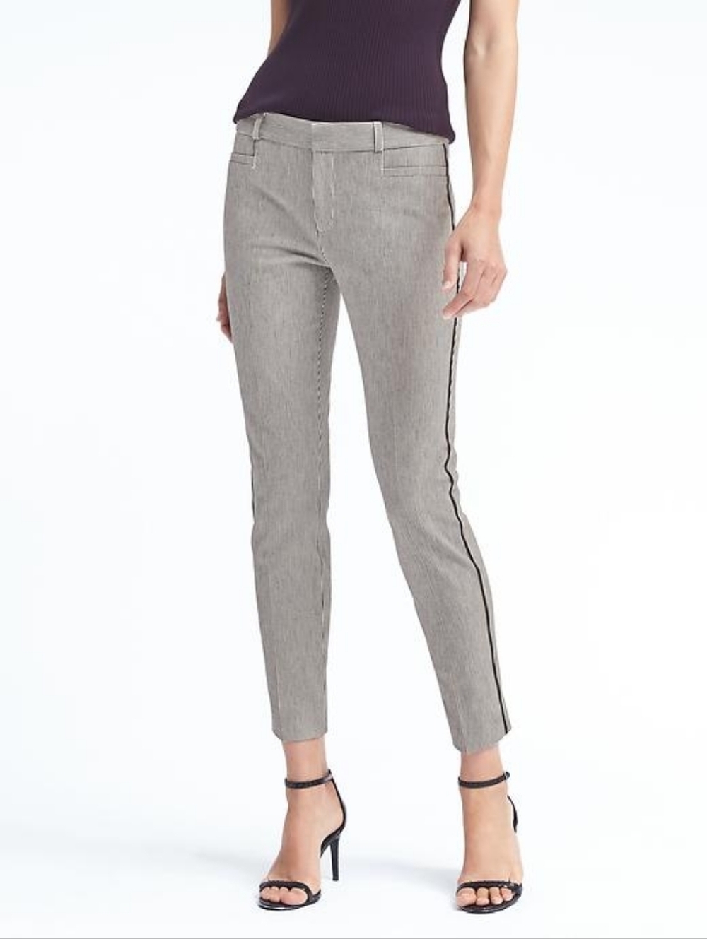 Banana Republic Sloan Slim Ankle Pant Railroad Stripe 2